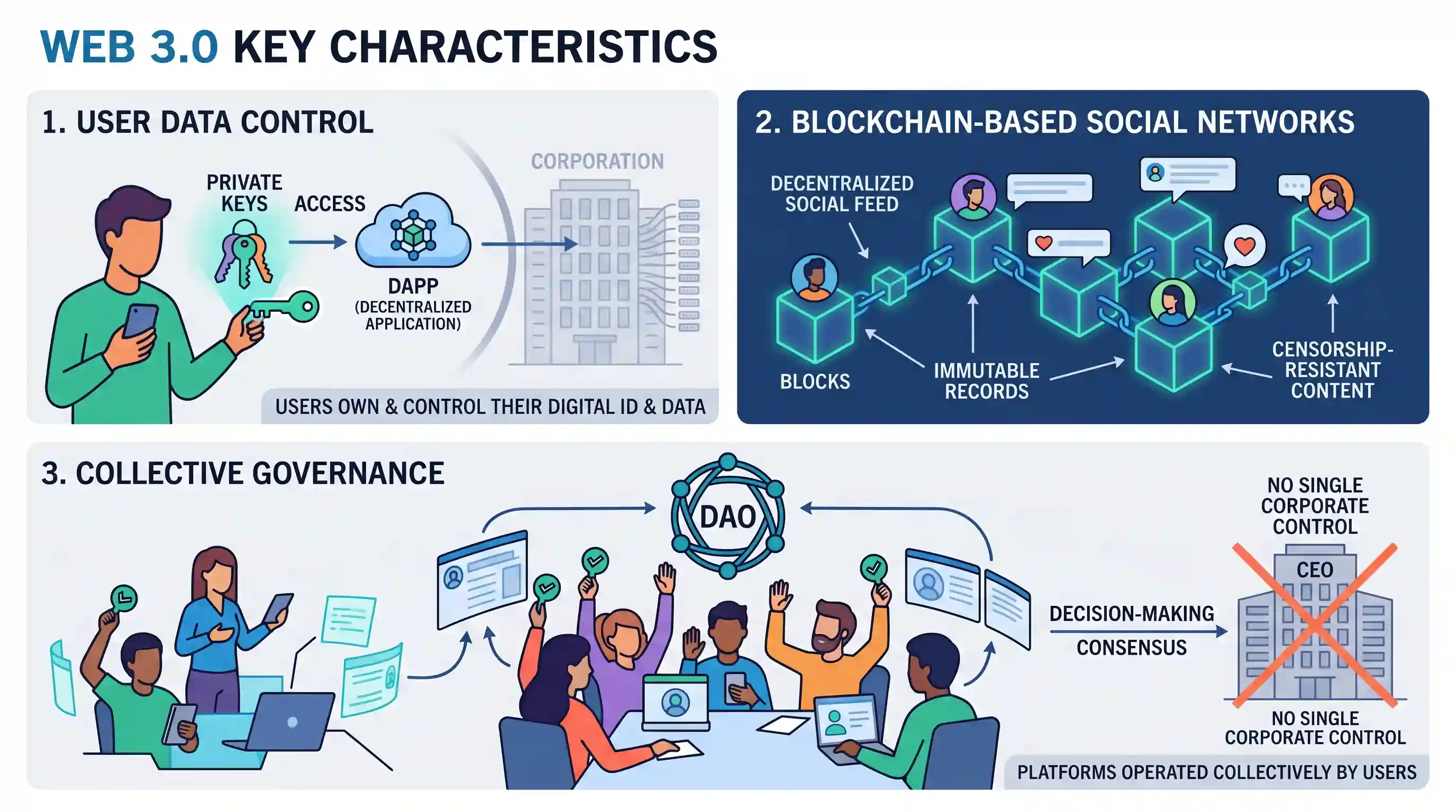 science-and-technology: With reference to Web 3.0, consider the following statements: 1. Web 3.0 technology enables people to control their own